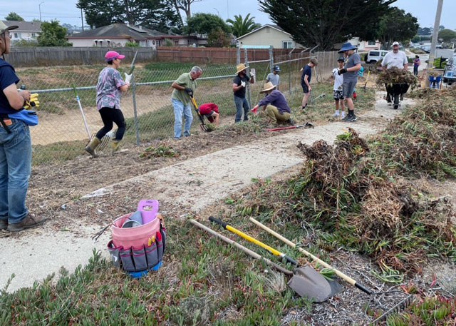 Vista Del Camino Perc Pond volunteers